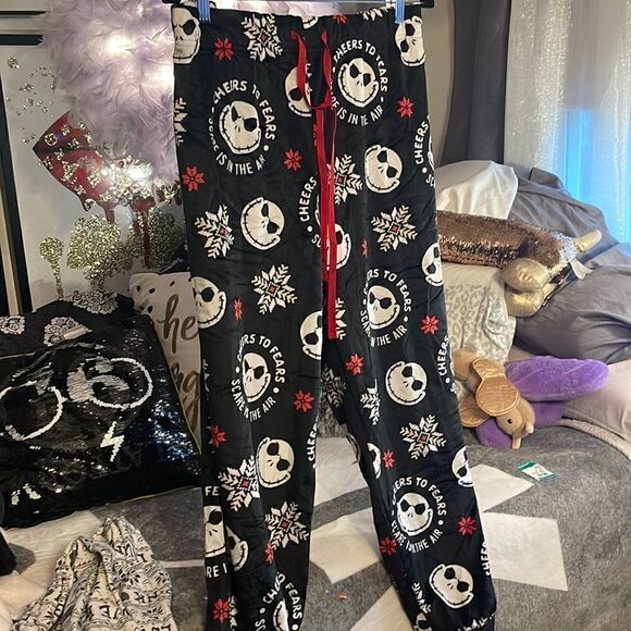 Plus size 2xl xxl nightmare before christmas xmas velour sleep joggers pj pajama - Picture 5 of 5